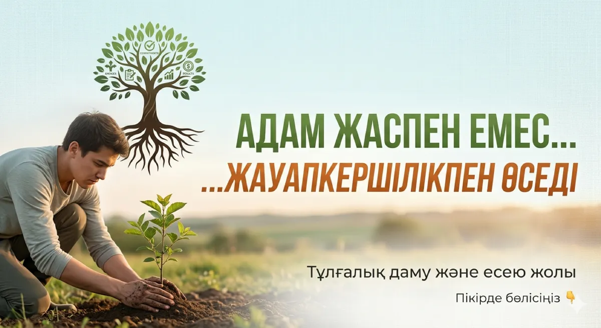 Адам жаспен емес, жауапкершілікпен өседі.